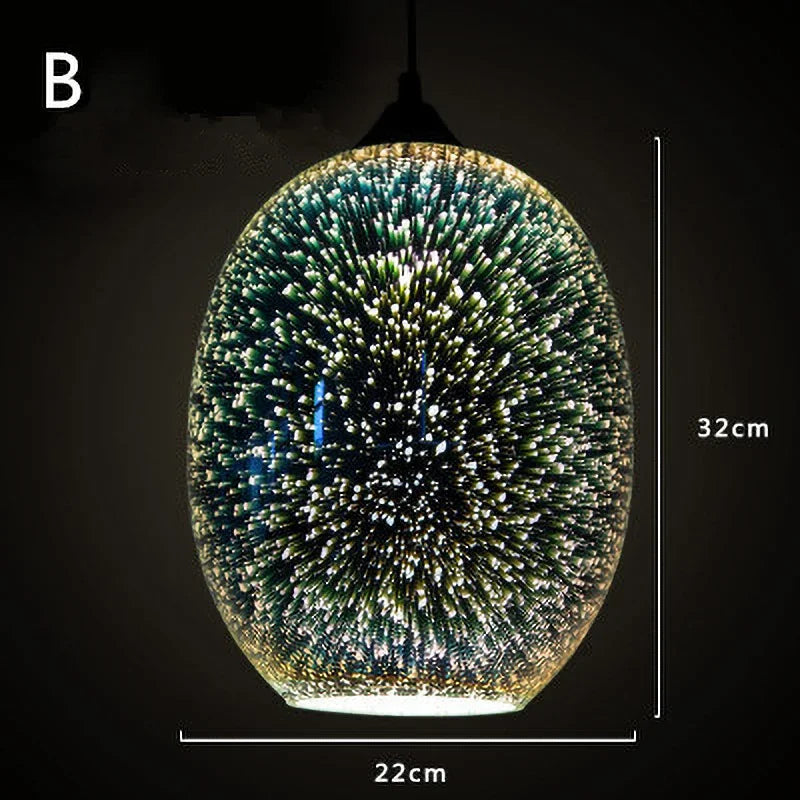Coloured glass pendant light for modern and festive decoration - vue 17 sur 23