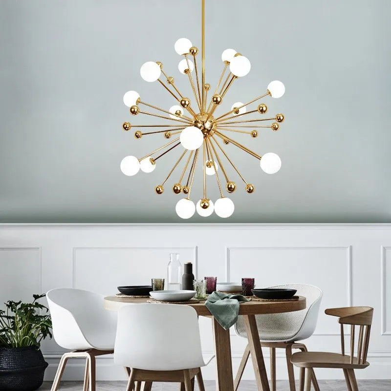 suspension pissenlit en verre pour décoration intérieure moderne - vue 4 sur 8