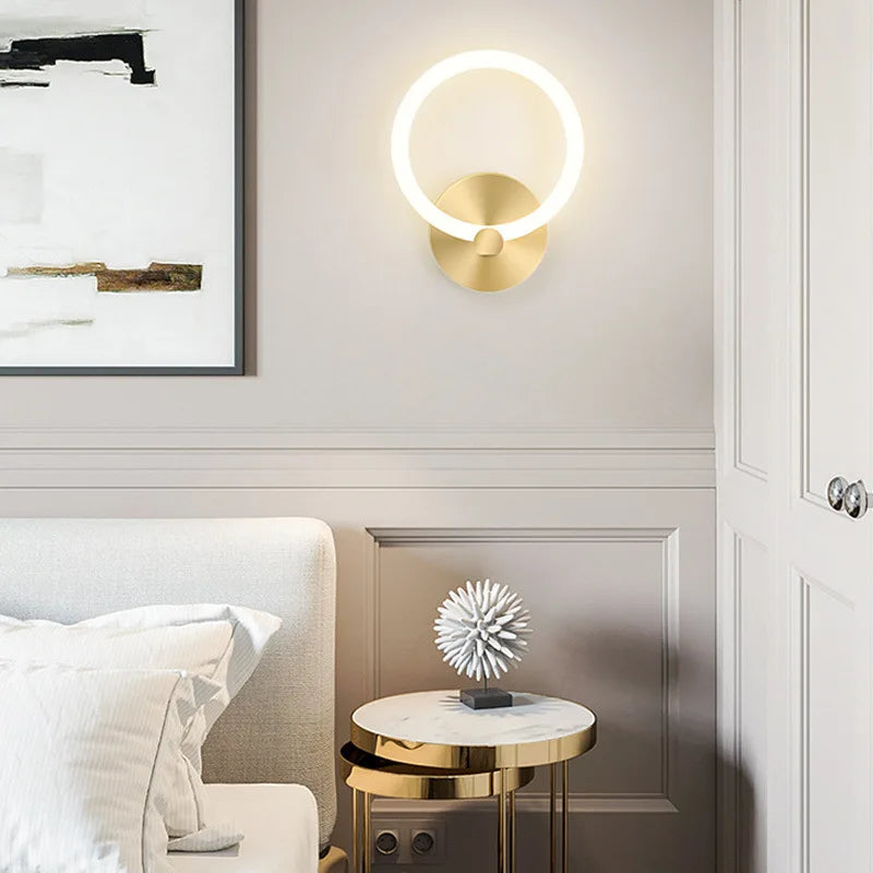 applique murale rond led nordique moderne - vue 8 sur 10