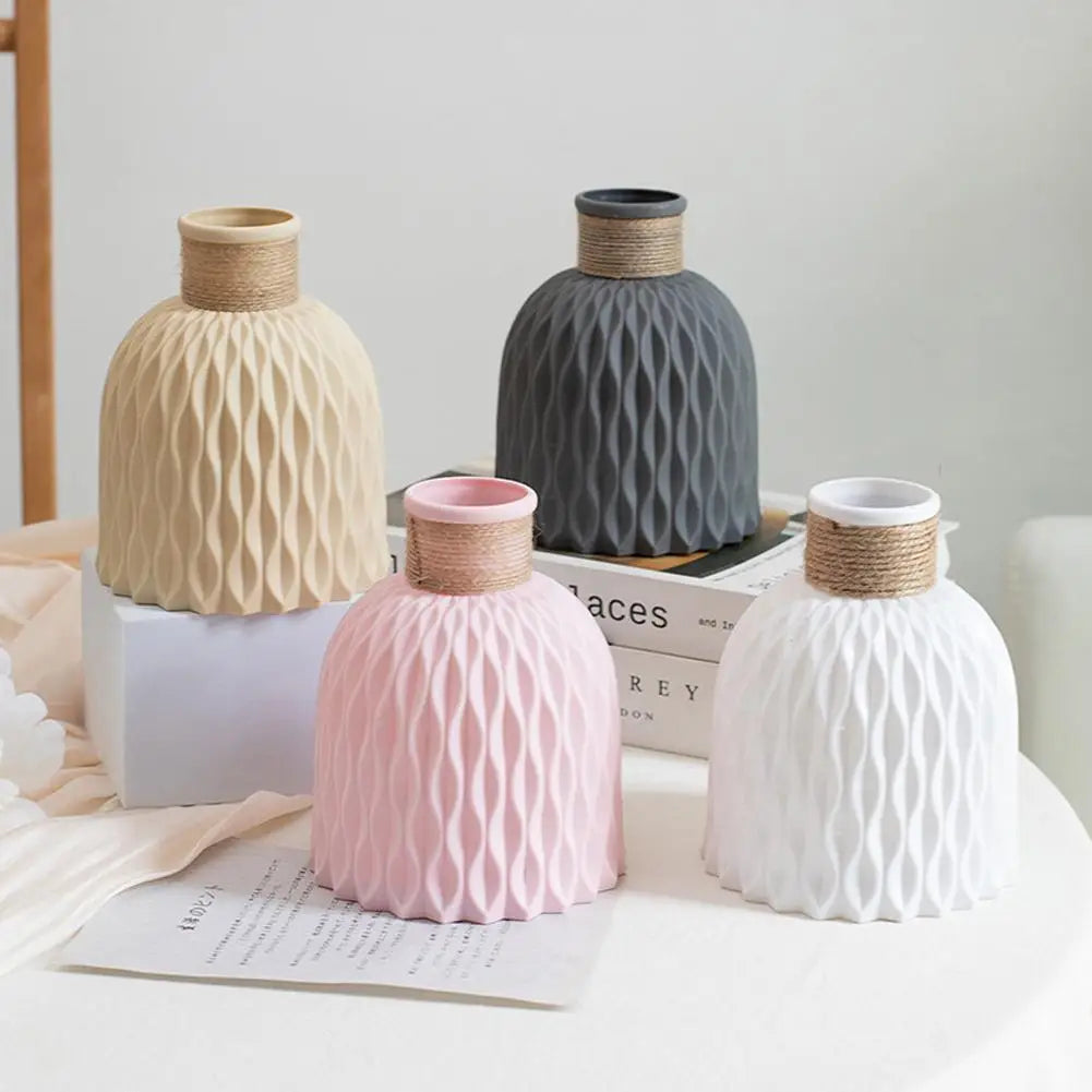 vase en plastique avec corde pour décoration florale à faire soi-même - vue 3 sur 10