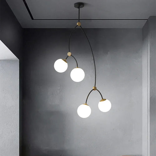 Modern minimalist nordic molecular design chandelier - vue 7 sur 12
