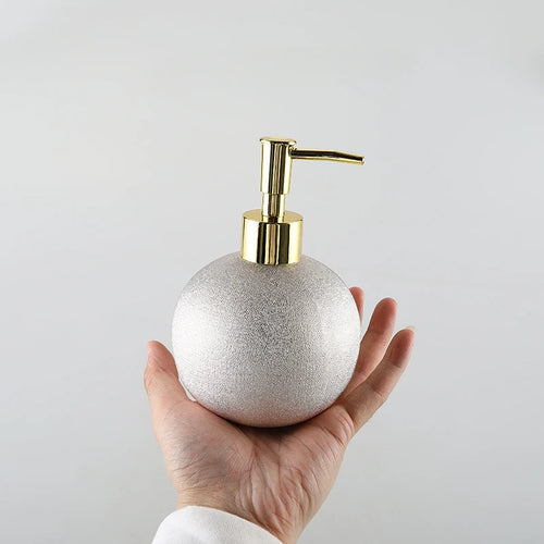 bouteille en céramique pour lotion shampoing et savon - vue 2 sur 9