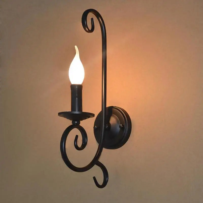 applique murale rustique en métal et fer à led - vue 2 sur 12