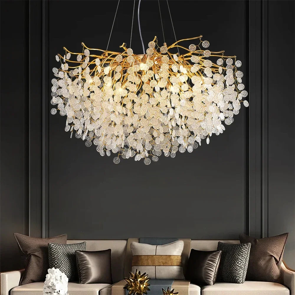lustre en cristal moderne design pour intérieur élégant - vue 5 sur 10