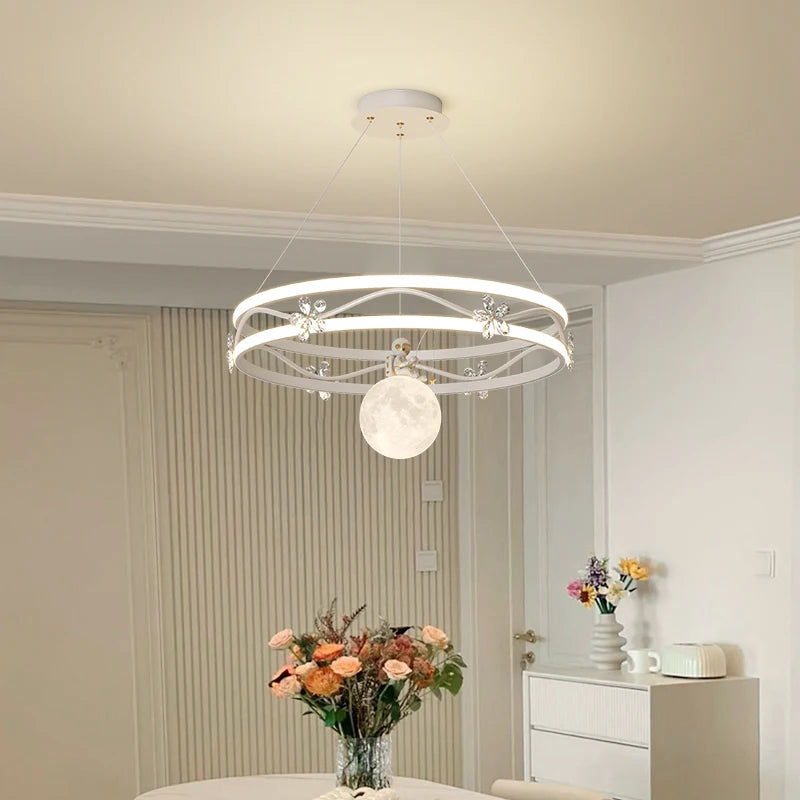 lustre style nordique moderne simple décoration crème millet - vue 7 sur 11