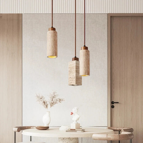 suspension en pierre pour restaurant nordique wabi sabi