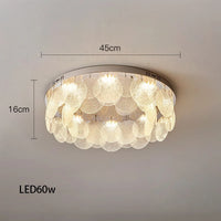 plafonnier led en verre rond de luxe 	 moderne