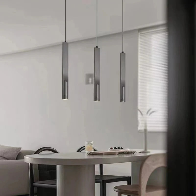 lustre moderne minimaliste en aluminium - vue 4 sur 8