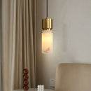 lustre en marbre naturel avec cordon réglable en laiton