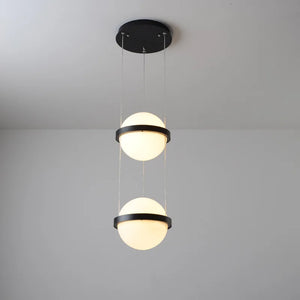 Modern glass LED pendant lamp with flower pot