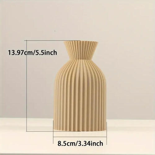 Elegant Black Plastic Vase - Boho Chic Decorative Centerpiece for Home, Office, and Living Room - vue 6 sur 8