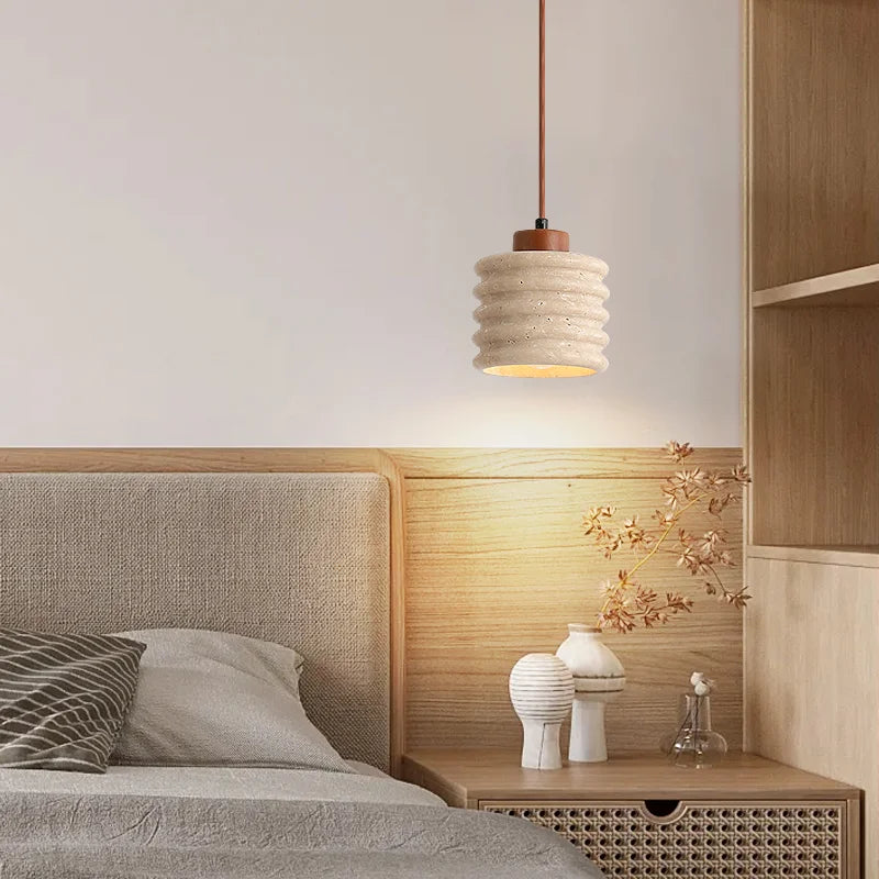 suspension en pierre naturelle rétro à led pour décoration intérieure - vue 4 sur 6