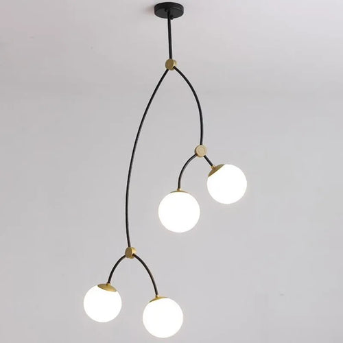 Modern minimalist nordic molecular design chandelier - vue 3 sur 12