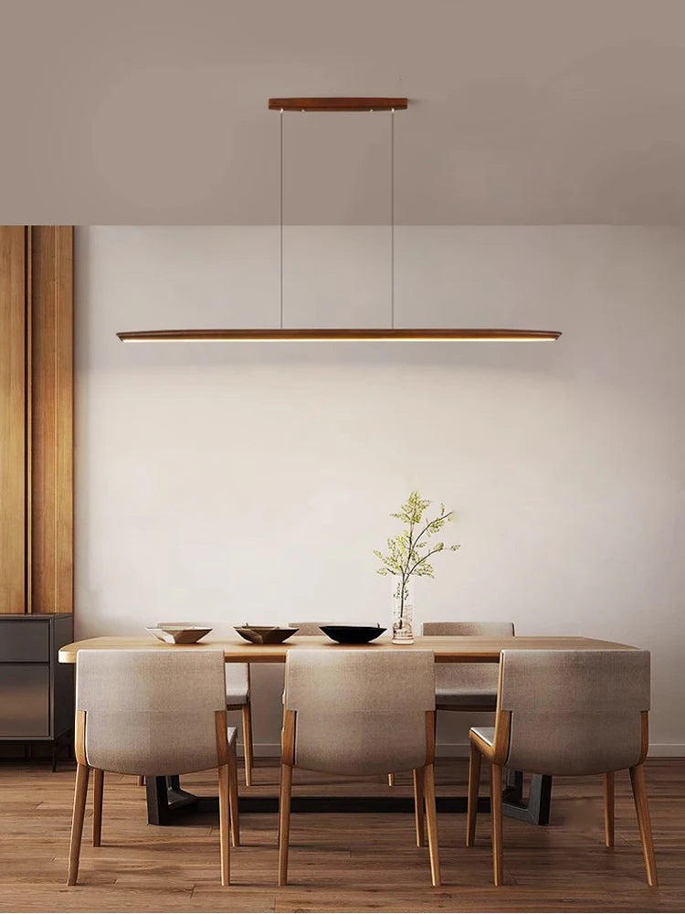 suspension LED en noyer noir tendance 	 réglable