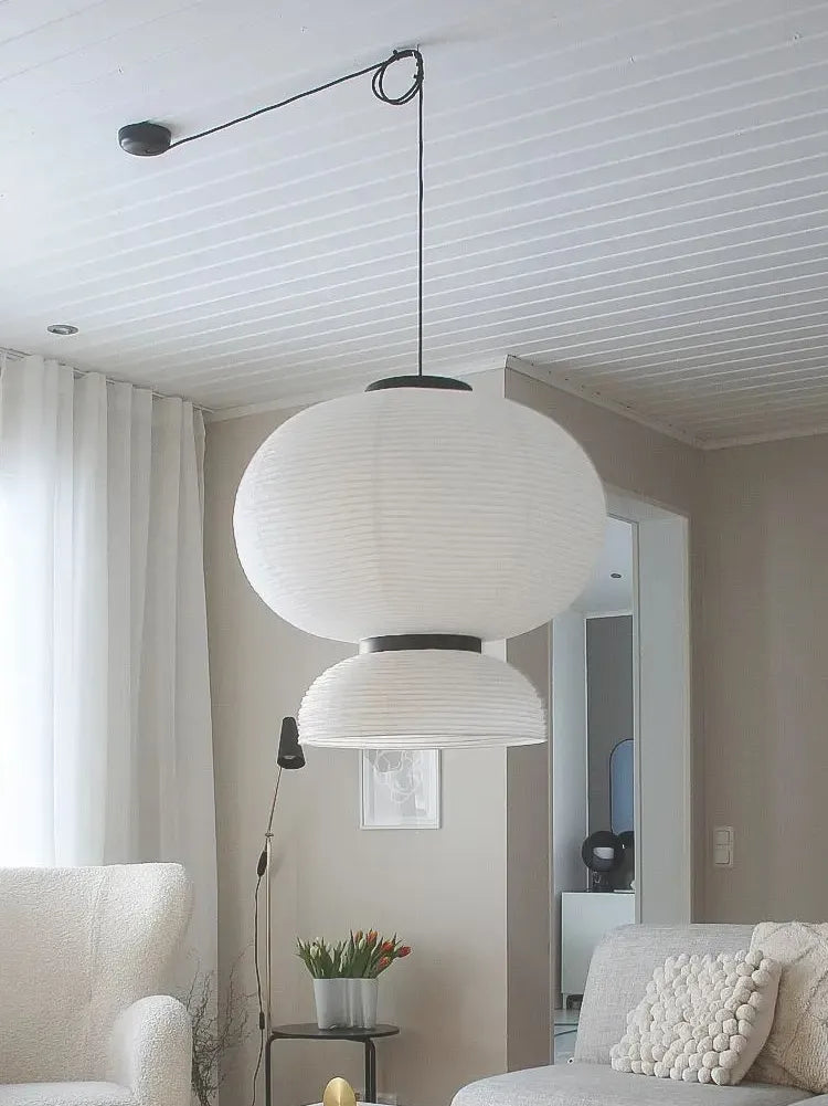 Suspension Nordique Lustre E27 Lustre Pour Salon Décor À La Maison Moderne Tissu De Soie Éclairage Tendu Suspension - vue 3 sur 12