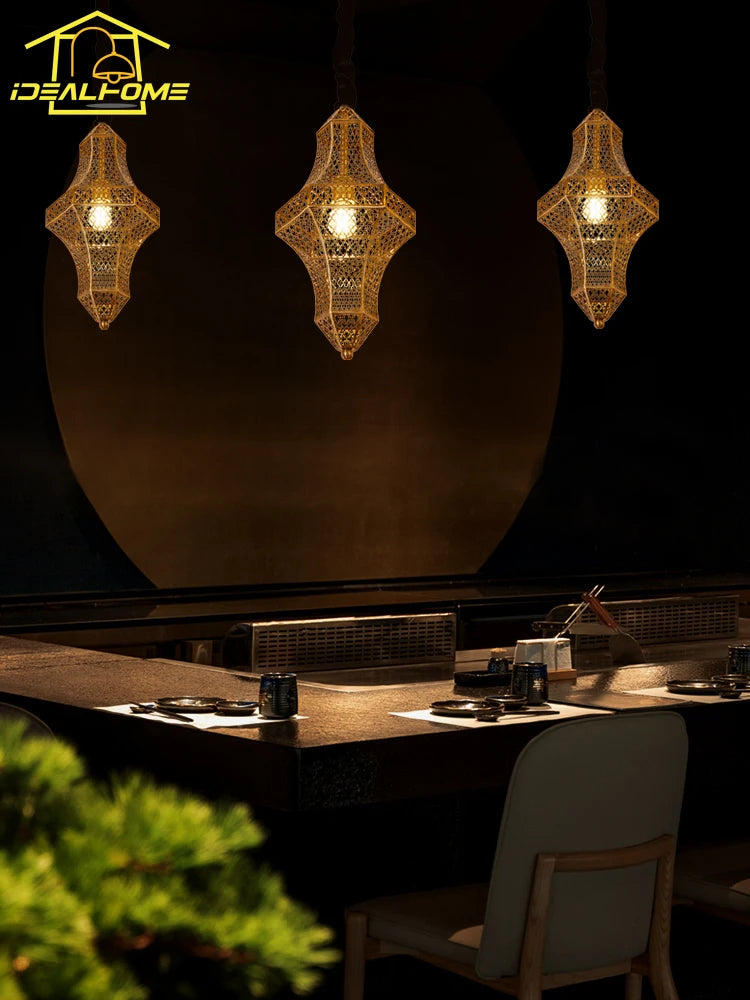 suspension marocaine vintage design pour café et restaurant - vue 4 sur 10