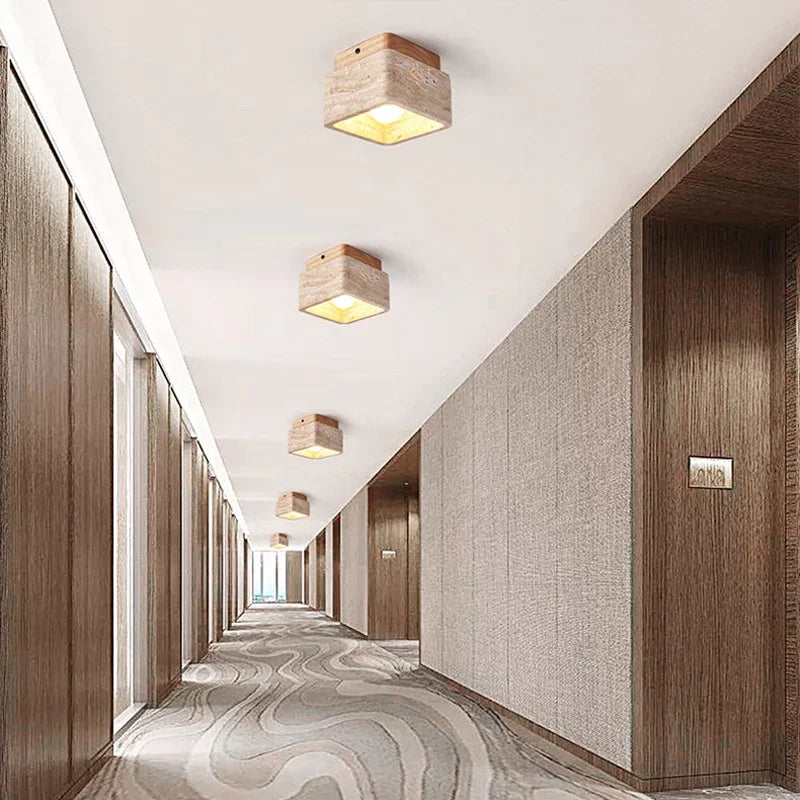 plafonnier rétro en pierre de grotte design silencieux et surprenant - vue 5 sur 7