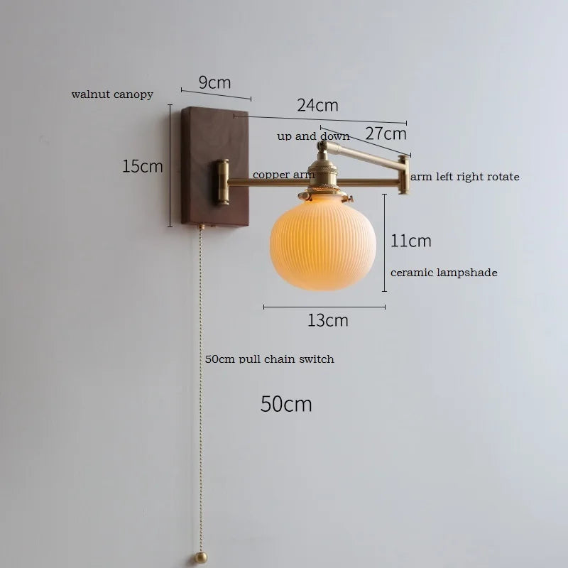 Applique murale LED en bois de frêne et de noyer - vue 22 sur 23