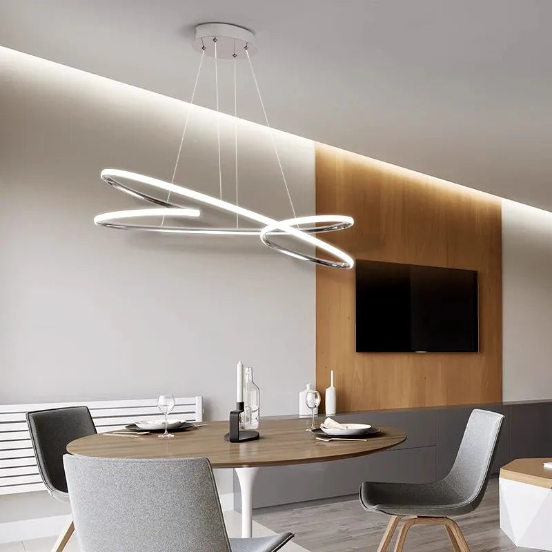 suspension led moderne pour décoration intérieure élégante et raffinée - vue 5 sur 6
