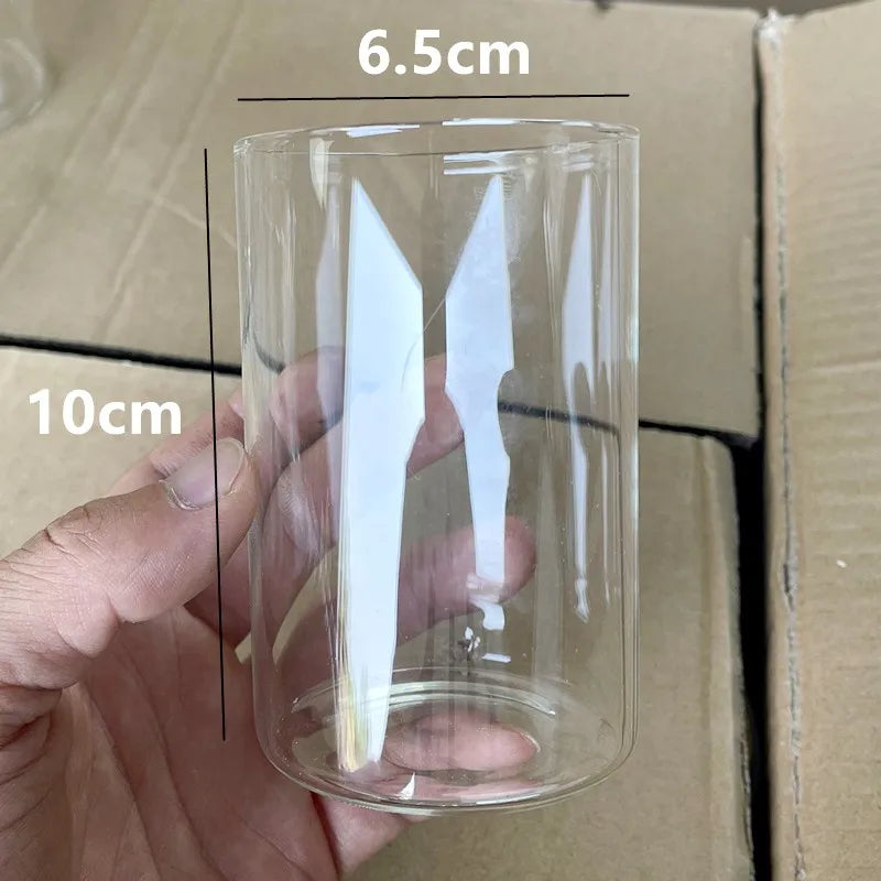 bougeoir en verre transparent pour bougies et décorations élégantes - vue 7 sur 10