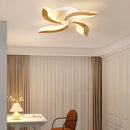 lustre moderne en bois avec luminaires en acrylique à LED