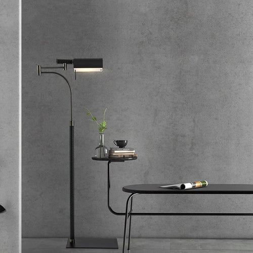 Lampadaire Led post-moderne en cuir de Style américain - vue 3 sur 6