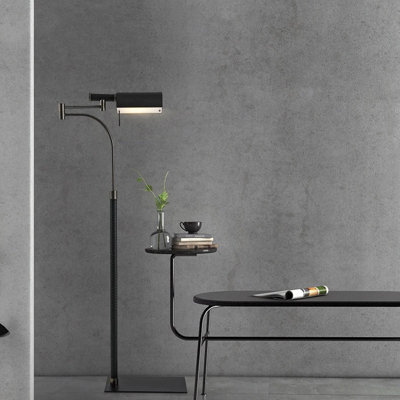 Lampadaire Led post-moderne en cuir de Style américain - vue 3 sur 6
