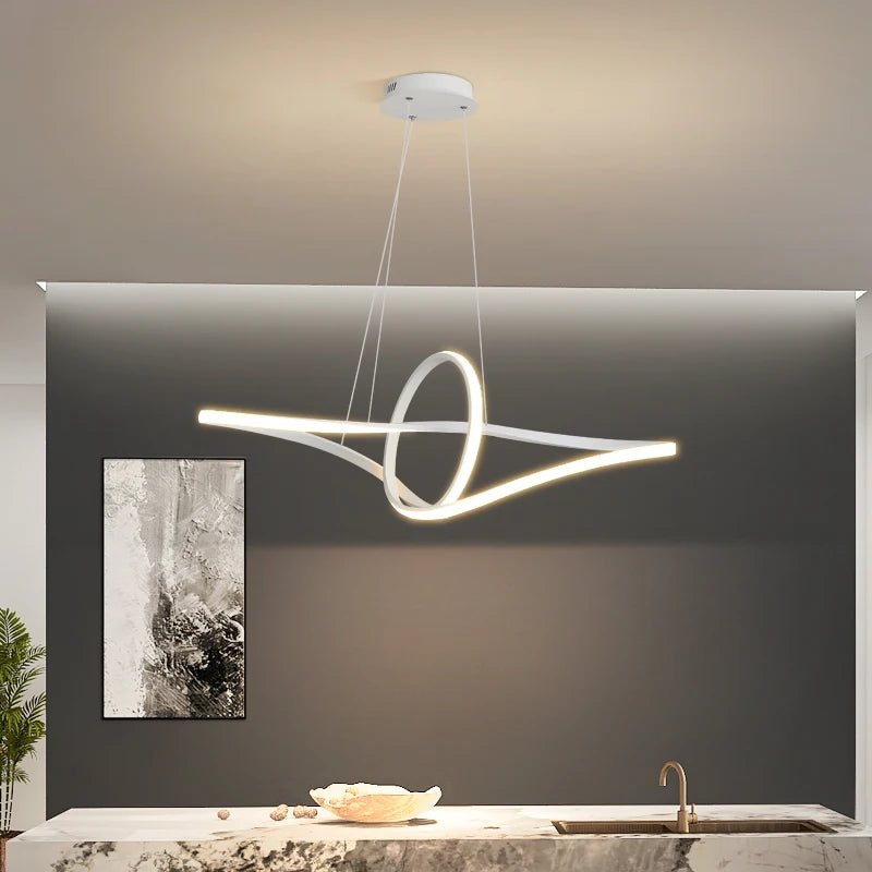 lustre moderne minimaliste pour éclairage intérieur design élégant - vue 5 sur 11