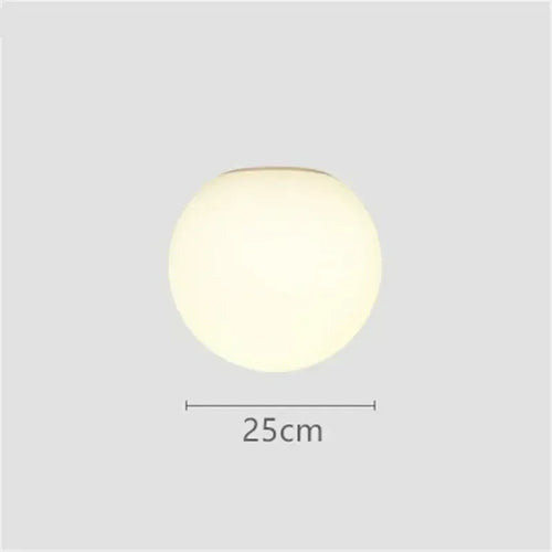 applique murale led moderne abat-jour rond en verre blanc - vue 11 sur 10