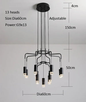 plafonnier moderne créatif à LED pour décoration intérieure