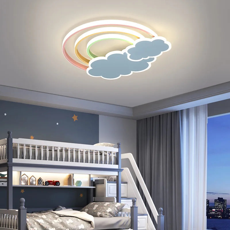Plafonnier Arc-en-ciel nuage enfants bébé enfant chambre - vue 6 sur 10