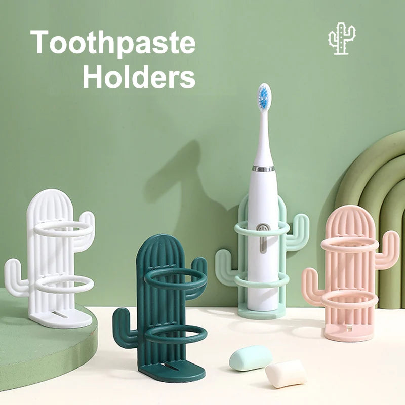 porte-brosse à dents cactus mural pour salle de bain et maquillage - vue 3 sur 10