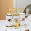 WHYOU-Cermic Liquid Soap Dispensers, Lotion Bottle, Emulsion, Latex Hand Wish Bottles, Light Luxury Bathroom Accessories Set
