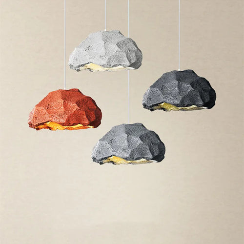 Plafonnier design nordique pour Restaurant salon lampe en résine corps Style nostalgique à la main suspension