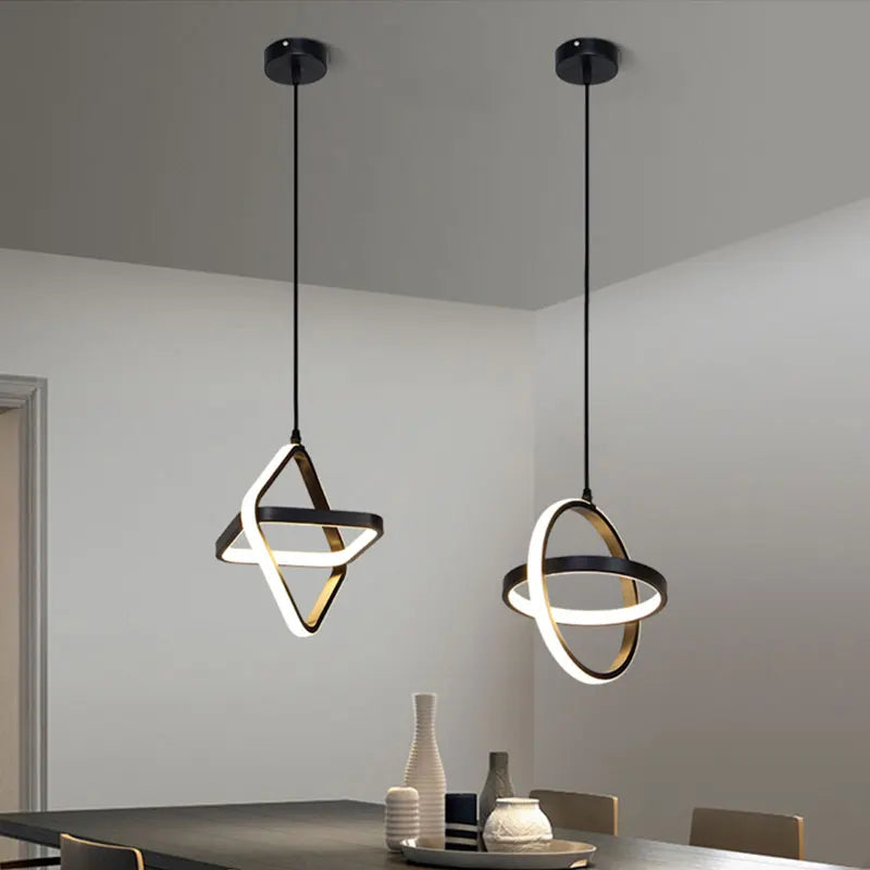 suspension moderne à led design simple et élégant - vue 3 sur 10