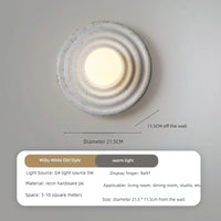applique murale led rétro en résine luminaire mural rond japonais