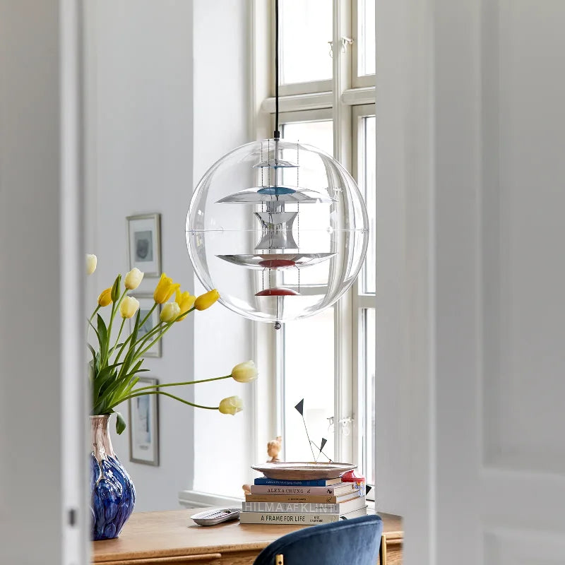 suspension globe design scandinave luminaire moderne élégant - vue 5 sur 9