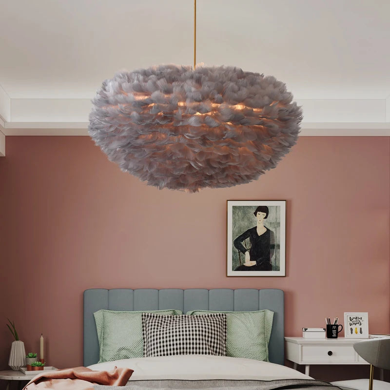 Suspension LED en forme de plumes - vue 3 sur 11