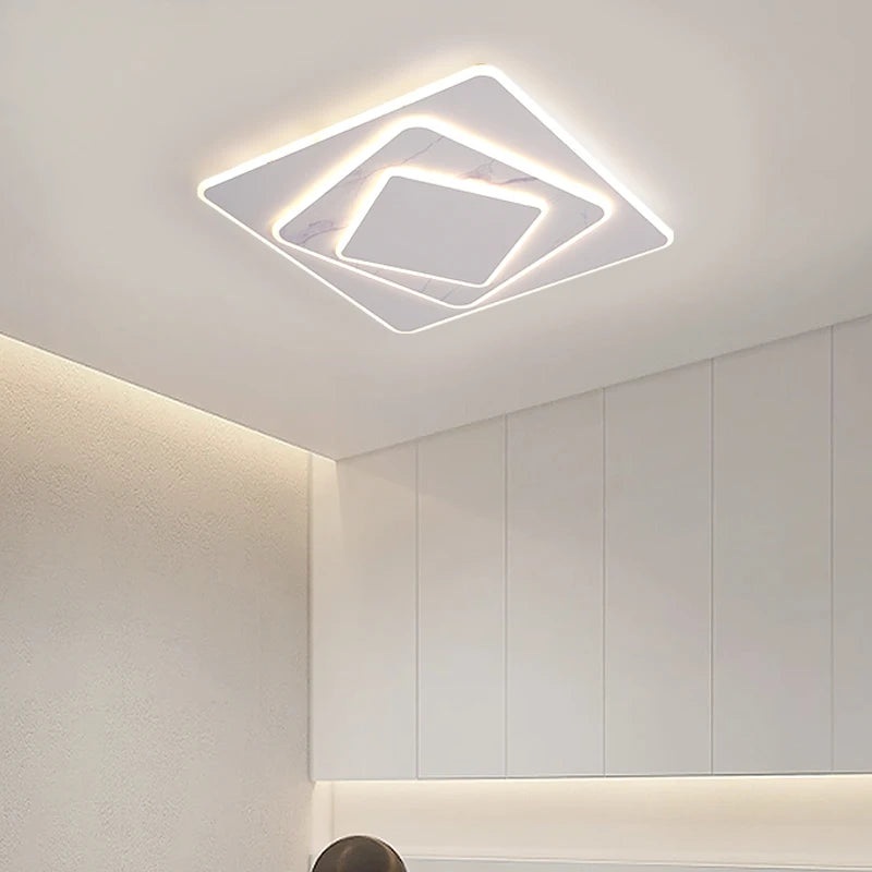 plafonnier led moderne design avec télécommande et intensité variable - vue 5 sur 12