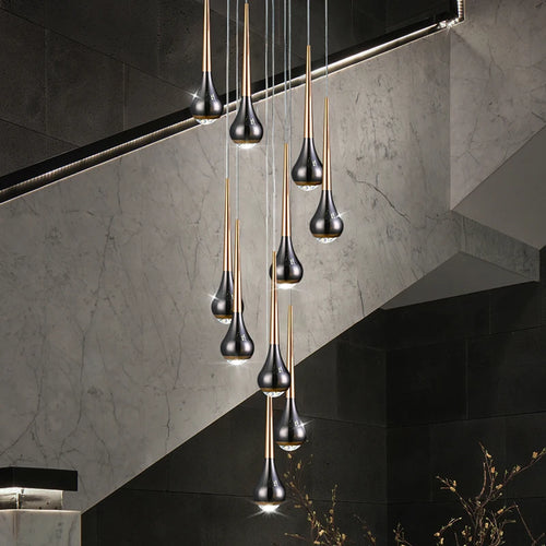 lustre long nordique moderne creux idéal pour loft hôtel appartement