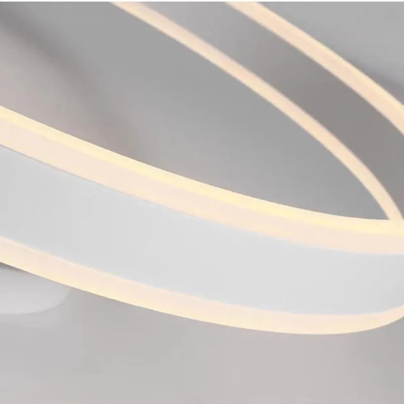 lustre nordique led réglable anneau suspension lumière décor - vue 6 sur 12