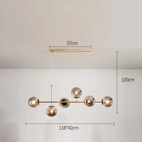 suspension nordique moderne en verre pour salon