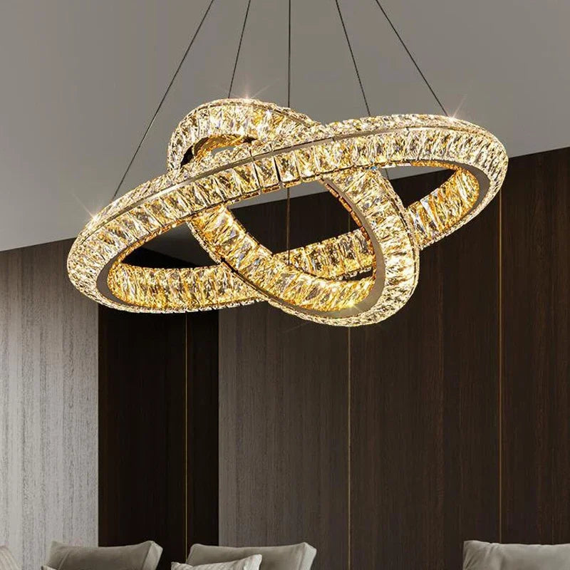 lustre de luxe en cristal led pour hôtel et bar