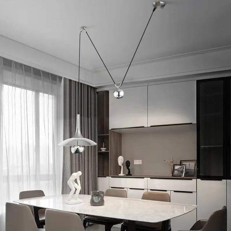 suspension soucoupe volante moderne avec poulie pour bars et restaurants - vue 3 sur 18