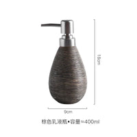 bouteille céramique désinfectant mains lotion savon décoration salle de bain