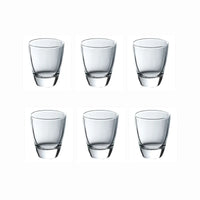 Verres shot vintage fond épais 35ml style gravé