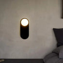 Minimalist nordic LED glass wall light in orange