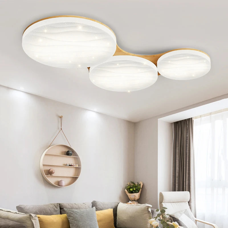 lustre moderne en bois pour ambiance minimaliste créative - vue 4 sur 10