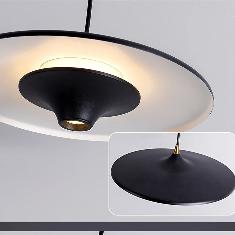 Restaurant nordique LED lustre table à manger lampe suspendue 1 tête UFO chevet bar chambre bar décor à la maison luminaire intérieur - vue 5 sur 9
