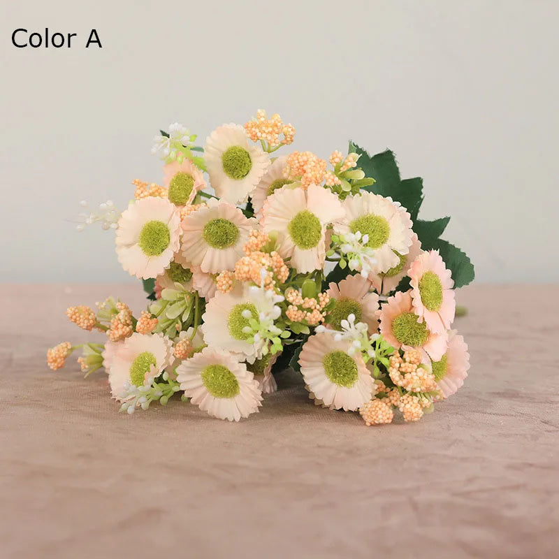 six fleurs artificielles chrysanthème pour décoration de mariage - vue 8 sur 12